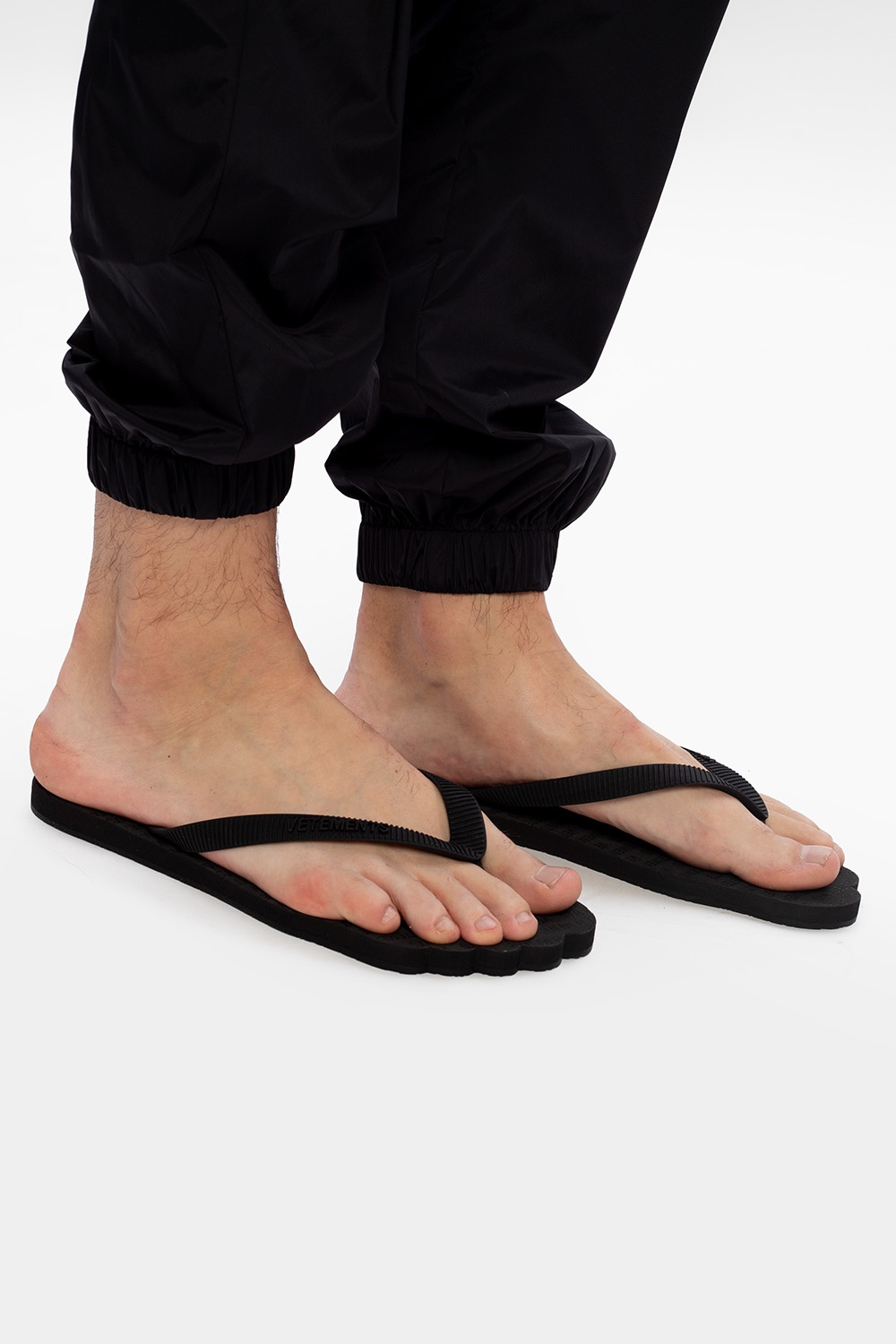 Black Rubber flip flops VETEMENTS Vitkac France